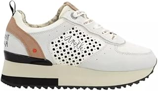 Zapatillas Deportivas Plataforma Mujer – Sneakers Grises con Suela Dentada – Deportivas Cómodas y Ligeras (Gris, Sistema T...