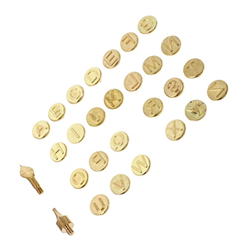 1 Set Letter Soldering Iron Working Burner Tip Leather Branding Branding Iron Tool Burning Letter Heads Letter Stencil Embossing Burning Tip Stove Carved Copper
