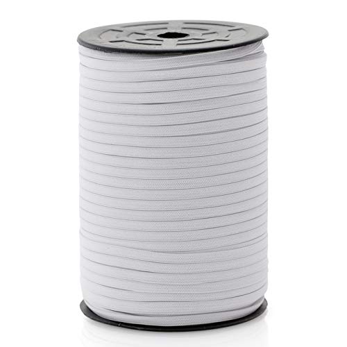 Beyond Trim Elastic Band String - Knit Stretch Band Cord For Sewing Craft Diy Mask Knit Wht 1/2" 144Yd #TOP6