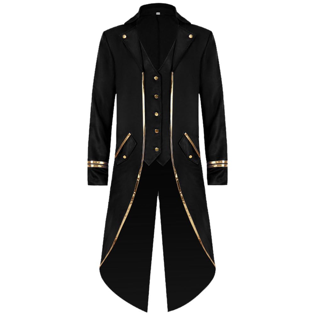 Abrigo vintage victoriano y chaqueta gótica de hombre