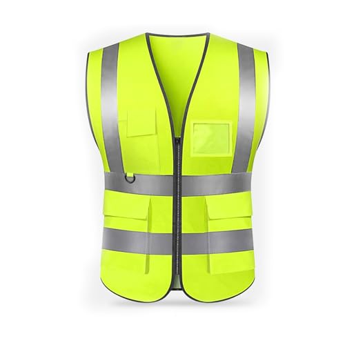 GOIEHIR 3XL Warnweste Hohe, Reflektierende Sicherheitsweste, Cloth-warnschutzweste, Fahrradweste mit reflektorstreifen, Reißverschluss