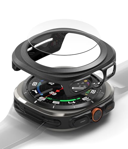 Coque Galaxy Watch Ultra rigide Ringke protection écran verre trempé bumper solide noir