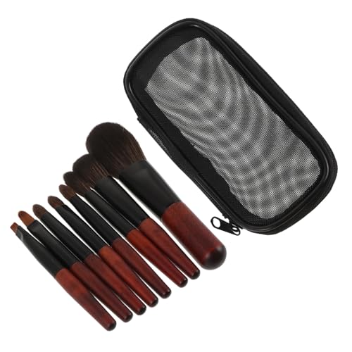 FRCOLOR 1 Set Portable Makeup Brush Set Travel Cosmetic Tools for Women Soft Bristle Face Eye Shadow Brushes with Comfortable Handles for Beginners and Professionals
