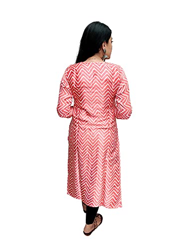 Image of Prijam Traditional Straight Long Kurti Mashru Leriya