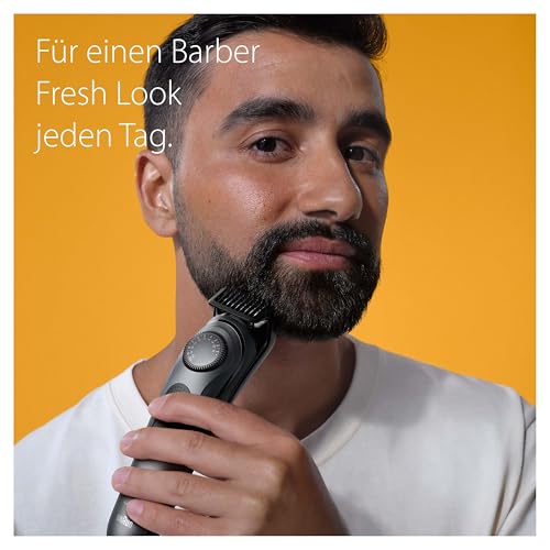Braun Barttrimmer Series 7, Elektrischer Bartschneider Herren mit 8 Zubehörteile, Ultrascharfe...