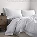 Simple&Opulence 100% Linen Duvet Cover Set with Embroidery Border Washed - 3 Pieces (1 Duvet Cover with 2 Pillow Shams) with Button Closure Soft Breathable Farmhouse - White, Queen Size