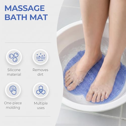 Alfombrilla para ducha con exfoliador de pies y espalda miniatura 2