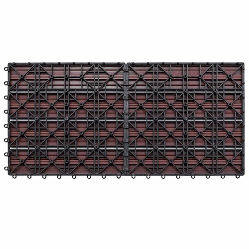 Sol résistant aux intempéries WPC marron 60x30cm avec dalle et carreau de terrasse 6 pcs