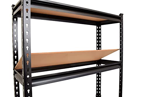 Image of 72 * 36 * 15 Inches 5 Shelves Black Matte Finish Adjustable Shelving Unit Storage Utility Display Rack and Shelf Steel Boltless Rivet Rack