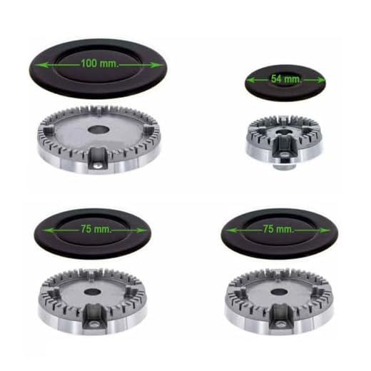 ELECTROTODO Quemadores Compatible con Cocina Teka, Fagor y Balay (tapeta+base).