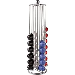 Balvi - Tower dispensador y Organizador para cápsulas de café. Compatible con cápsulas de café Nespresso. Capacidad: 40 cápsulas. Giratorio. Metal