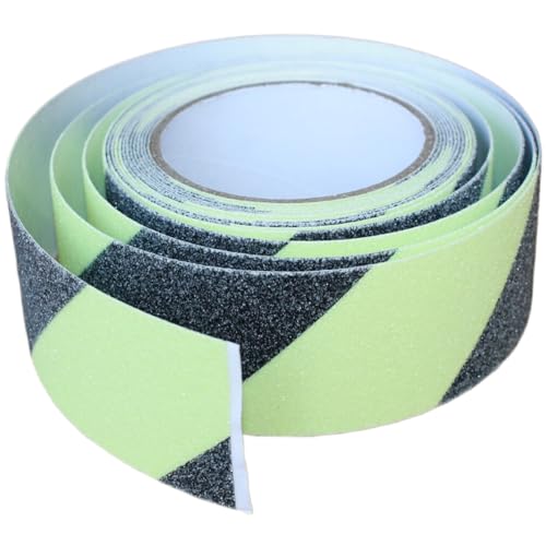 Image of Anti Slip Tape 2 Inch Wide, Waterproof Grip Adhesive Heavy Duty High Traction Friction for Indoor /Outdoor Steps (17 Ft /Black-Glow+).