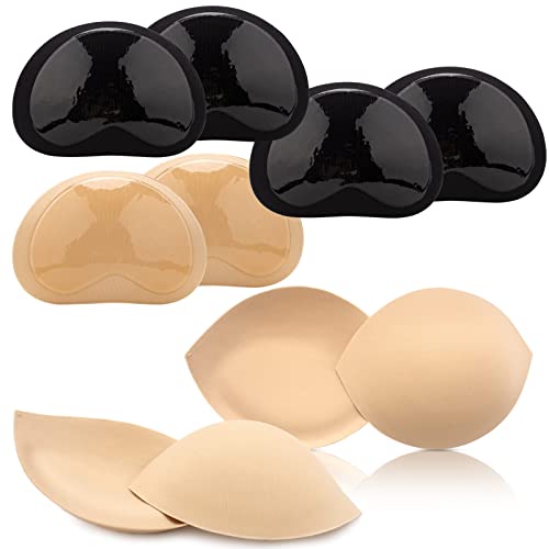 Image of Nimiah Silicone Bra Inserts Sticky Breast Pads 3 Pairs + Push up Bra Insert Pads 2 Pairs