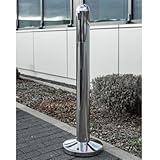 Plaque d'écrasement des mégots et serrure en Inox