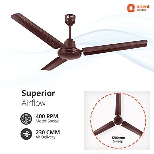 Image of Orient Electric 1200mm Falcon 400 High Speed Ceiling Fan (Brown)