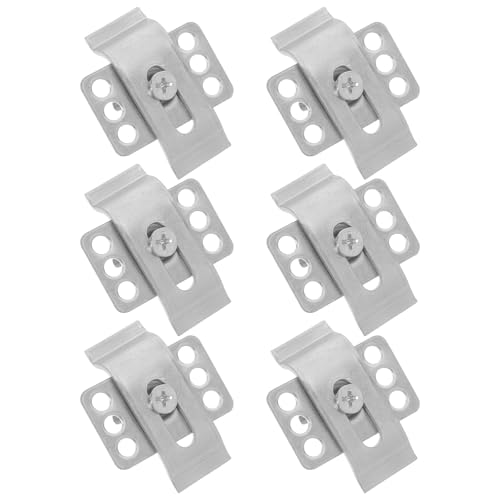 FOMIYES Lot de 6 Fixations en Métal pour Évier sous Plan Clips Support Lavabo Installation Stable et Solide pour Usage Résidentiel et Commercial