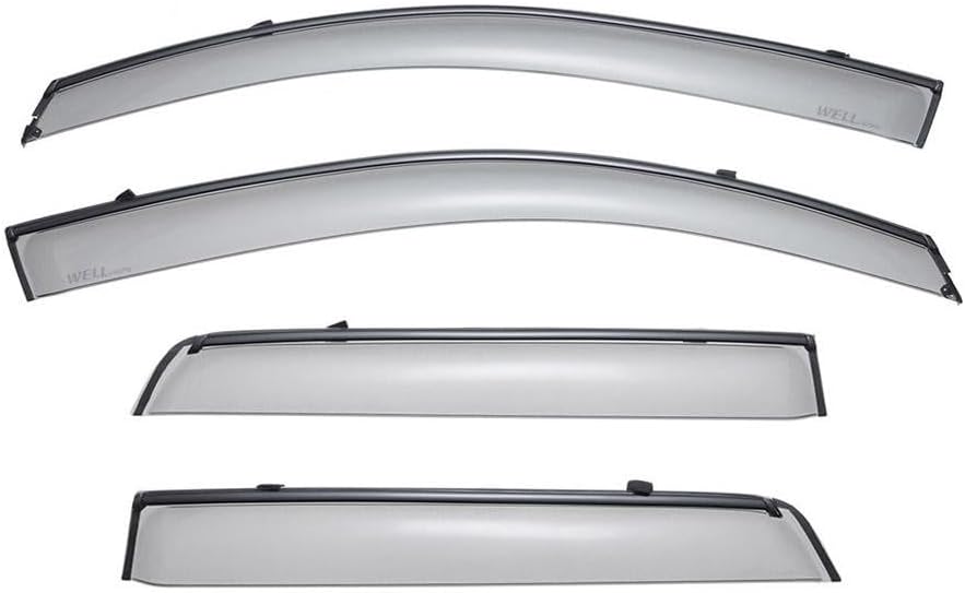 WellVisors Window Visors Wind Deflectors Compatible with Mitsubishi 2011-2026 Outlander Sport with Black Trim Rain Guards 3-847MI007