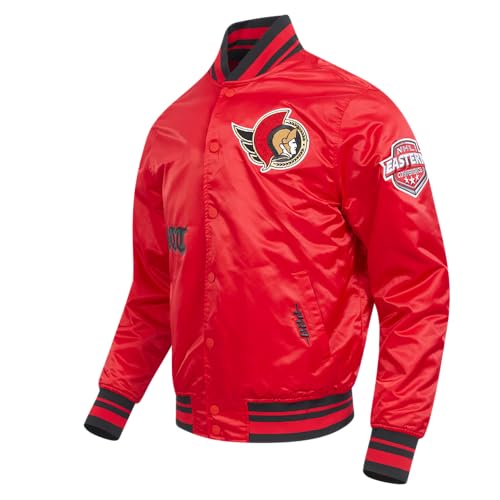Image of Pro Standard Mens NHL Old English Satin Jacket