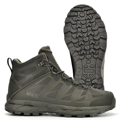XPETI Mens Green Tactical Boots Waterproof Combat Boots Men Size 10.5