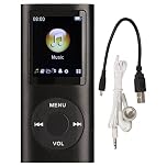 MP4 Player, MP3 Music Player with 1.8 Inch LCD Screen, Portable Digital Lossless Music MP3 MP4 Player, Kids Students(Black)