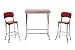 COSCO Stylaire 3 Piece High Top Set, Red & Chrome