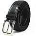 Produktbild Komfortabel Elastische Geflochtener Stretch Gürtel - Stretchbelt - Stoffgürtel - Gürtel Flecht - Damen und Herren (115 B.W. = Gesamtlänge 130 Cm., Schwarz)