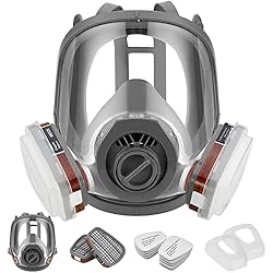 Caretas De Proteccion Con Filtros ZXICH Mascarilla de volumen reutilizable con filtro para protección contra vapores y partículas Mascarilla antigás Mascarilla antipolvo para pinturas, barnices, trabajos de carpintería, agricultura