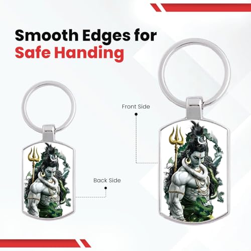 Image of Stylish Metal Keychains with Permanent Glossy Print - Inspirational Quotes & Spiritual Designs - Perfect Key chains for loved ones, Personal Use, Gifts & Return Gifts