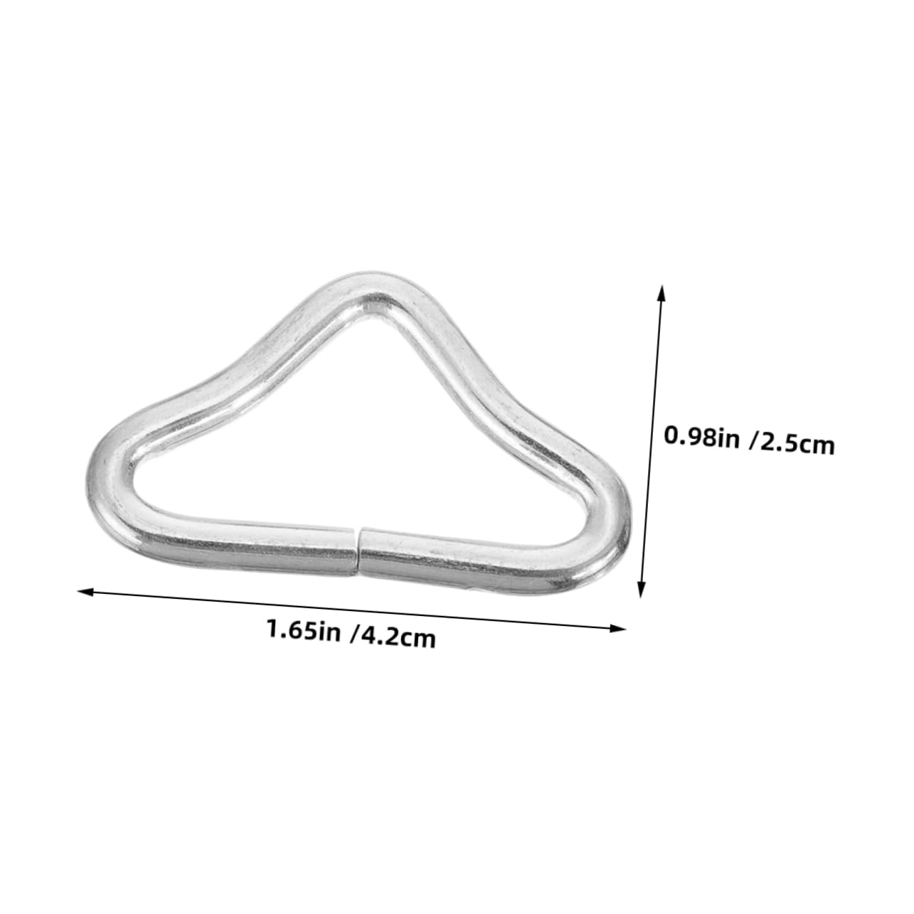 INOOMP 70pcs Heavy Duty Triangle Ring Buckles Shaped Replacement Parts for Trampoline Mat Weatherproof Durable Connection for Enhanced Jump Safety and Quick Assembly