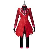 Alastor Cosplay Costume Halloween Cosplay Jacket Coat Pants Full Set for Adult Men Women