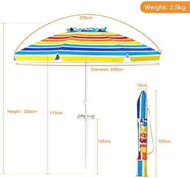 Parasol - 200cm- Tuinparasol - Strandparasol - Baco Army Goods
