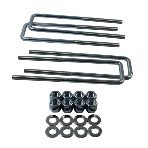 IBESTWOLF Rear Leaf Spring Axle U-Bolt Kit 929-741 for Select Dodge Ram 1500 2500 3500 Dakota D/W Series, U-Bolts with Hardware 2.5
