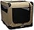 Amazon Basics Folding Soft Dog Crate with Front and Top Opening, 30-Inch, Medium, Beige