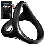 Liebesfreunde® Dual Master Pro X Penisring & Hodenring - Optimierte Passform - Dehnbarer Silikon Cockring für Männer, Sex Spielzeug für Paare