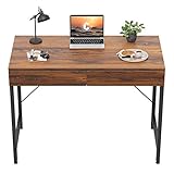 CubiCubi Computer Small Desk, 40 inches with 2 Storage Drawers for Home Office Writing Desk, Makeup...