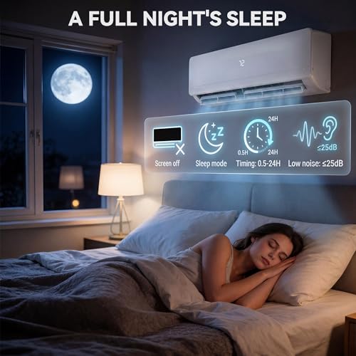 Image of YITAHOME 12000 BTU Mini Split AC /Heating System, Ductless Mini Split Air Conditioner Heat Pump,115V 20 SEER2 Energy Efficient Inverter AC Unit,Wifi Enabled Compatible with Alexa for Apartment, Garage