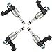 SCITOO Fuel Injectors Automotive Engine 6 Holes 4Pcs Replacement For Hyundai For Accent 2012-2017,For Hyundai For Tucson 2016-2018,For Kia For Rio 2012-2017,For Kia For Soul 2012-2017
