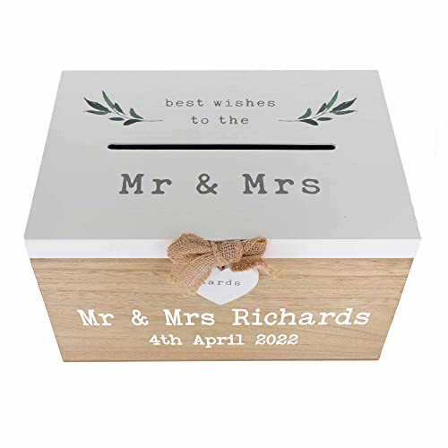 Always Looking Good Personalised Wedding Wooden Card Box Wed