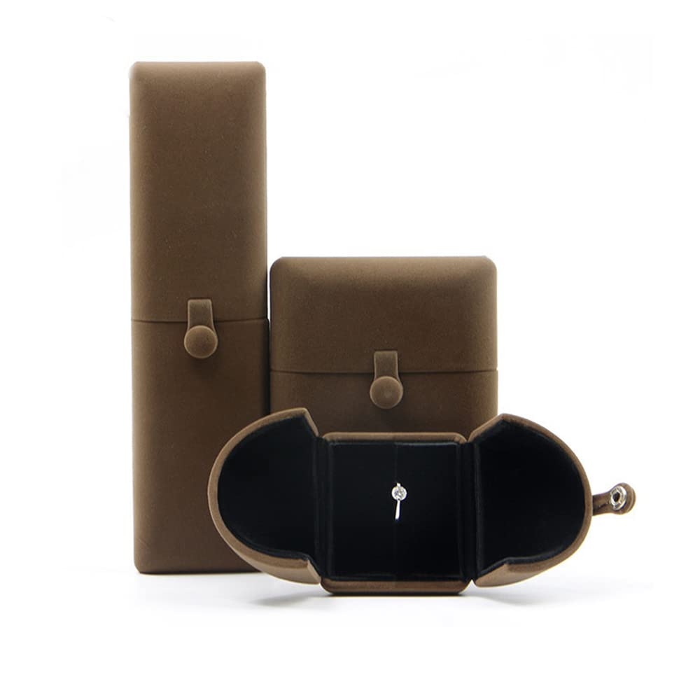 Joyero Doble Abierto para Collares, Pendientes, Anillos, Estuche de exhibición para Bodas (Caja para Colgantes) ()