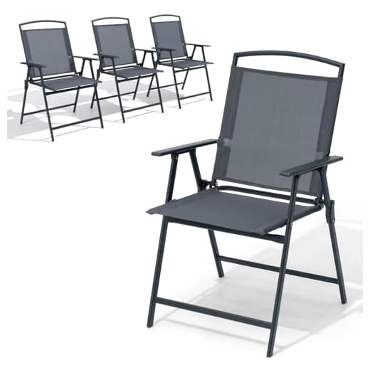 Best outdoor table and chairs with umbrella Crestlive Folding Patio Chair Set