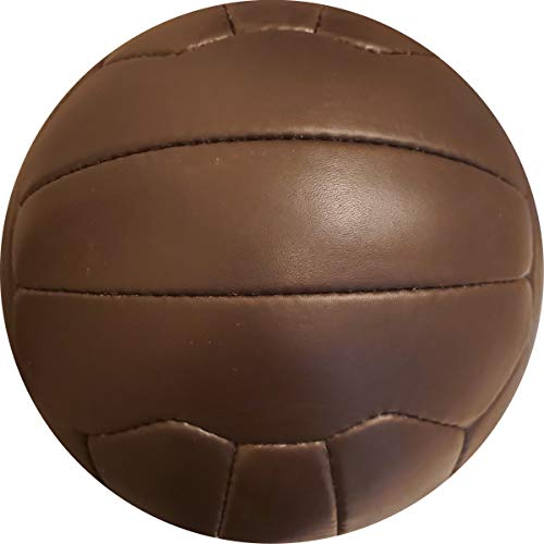 Brown Genuine Leather 18 Panels Soccer Ball - Old Style Soccer Ball - Hand Stitched Size 5 #TOP2