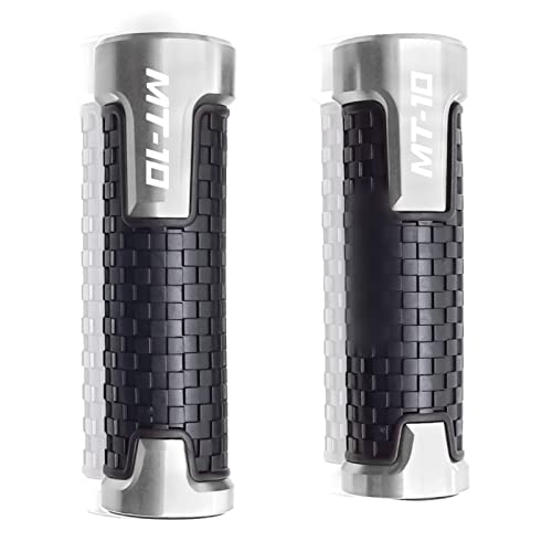 Poignée moto 7/8" 22mm caoutchouc anti-dérapant guidon alu pour Yamaha MT10 16-18