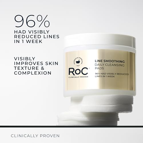 RoC Resurfacing Disks, Line Smoothing Exfoliating Makeup Remover Pads 28 CT Detail