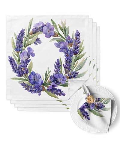 Set de 4 Servilletas de Tela Vintage Morado Ombre miniatura 1