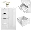 Wooden 4-Drawer Storage Cabinet with 1 Door