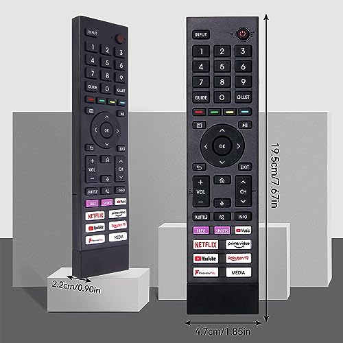 FOXRMT ERF3A80 Replacement Hisense Remote Control Fit for Hisense 4K UHD TV - No Setup Required, black - Image 3