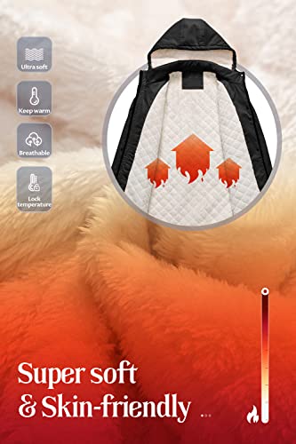 Chrisuno Women's Mid-Length Parka Winter Outerwear Jacket Soft Fleece Warm Snow Coat3