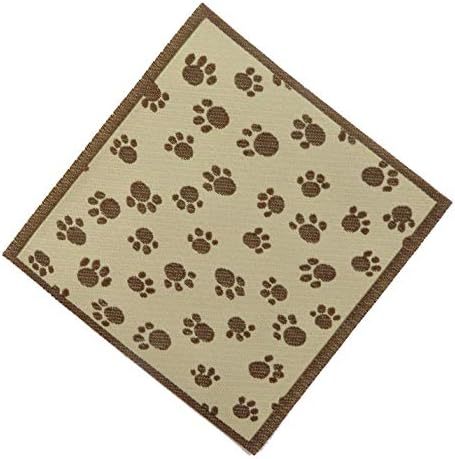 Dolls House Brown Paw Print Dog Blanket Rug Miniature 1:12 Scale Pet Accessory image 2
