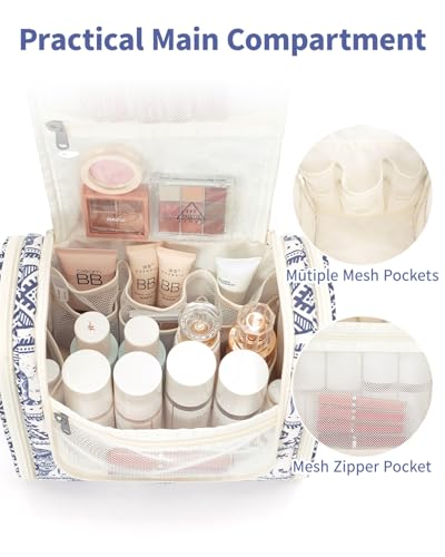 Narwey Neceser Mujer Bolsa de Aseo Colgante, Organizador de Maquillaje Neceser Viaje para Hombre y Mujer Accesorios de Viaje (Elefante(Grande)) - imagen 3