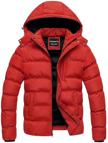 Image of CREATMO US Men's Puffer Jacket Waterproof Winter Parka jacket Warm Thicken Ski Coat